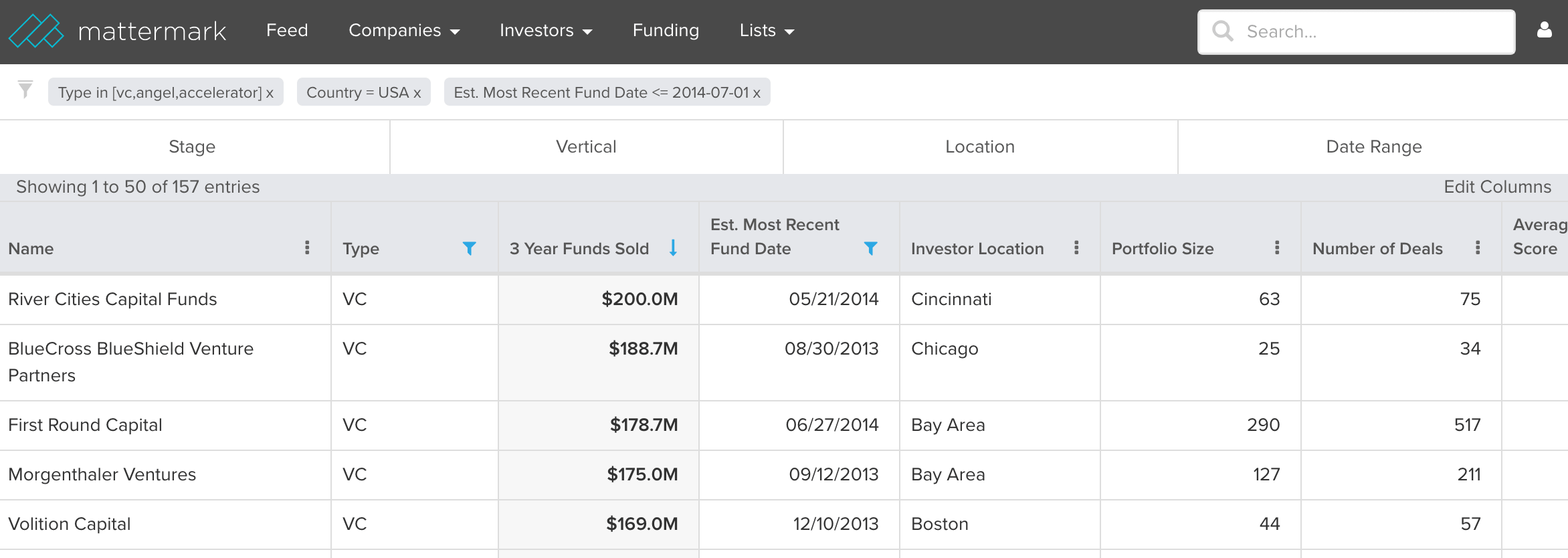 Mattermark-investor-search-results