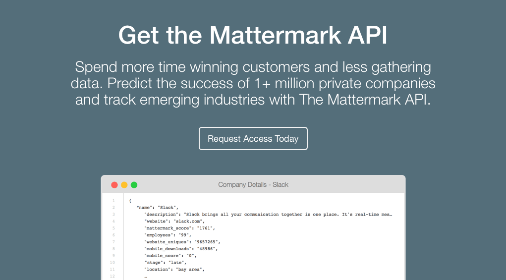 post image for Predict the Future of Private Companies with the Mattermark API