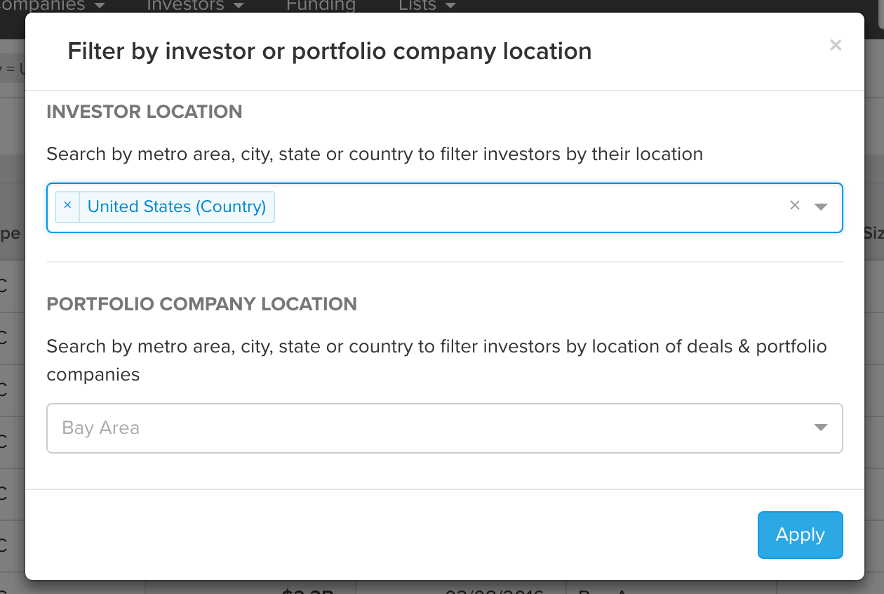post image for Search and Filter Startup Investors Based on Geography, Funds Raised & More with Mattermark